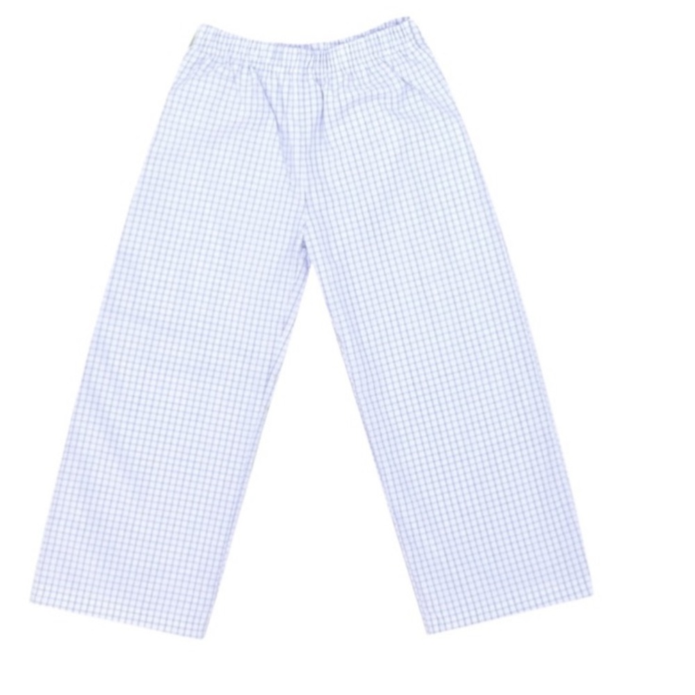 New 5T blue and white plaid pants